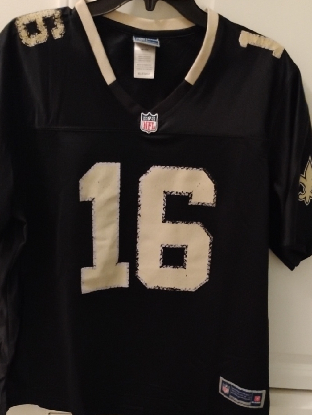NFL Pro Line Black and Cream Collar Jersey Tag